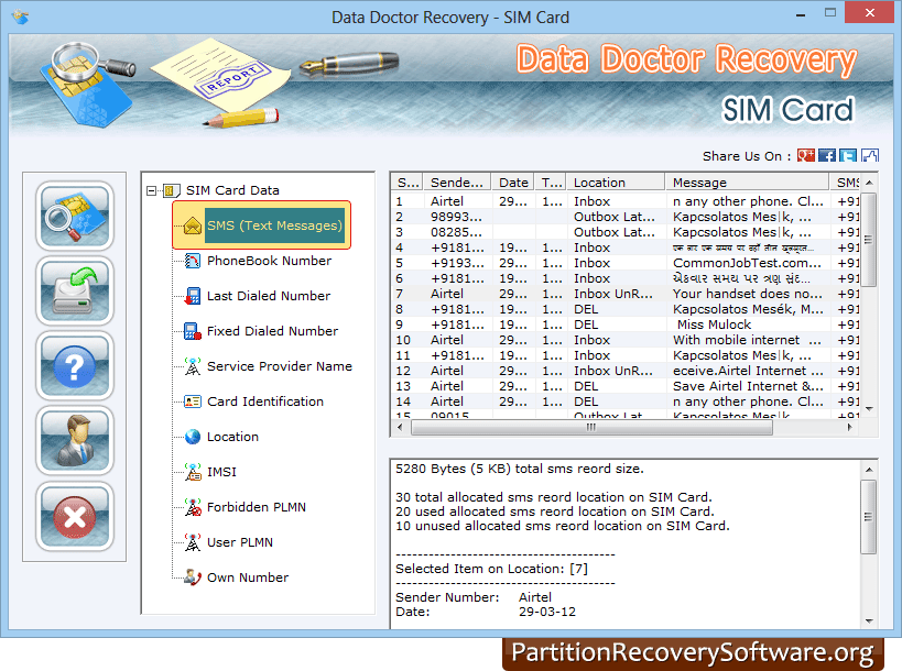 View recovered SMS text messages View recovered SMS text messages